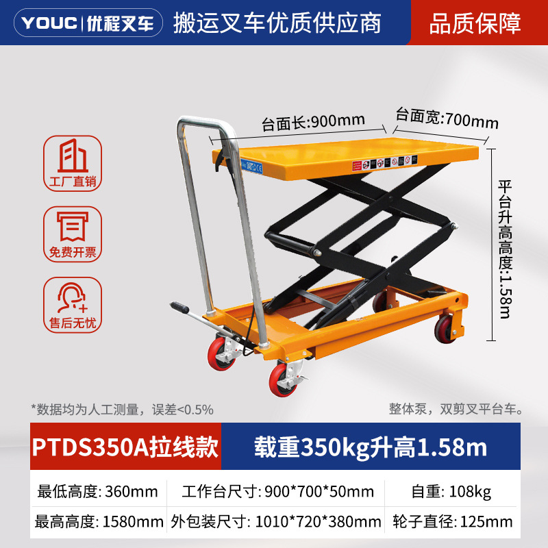 plataforma elevadora tipo tijeras móvil plataforma hidráulica manual carretilla elevadora molde camión de transporte remolque de plataforma elevadora