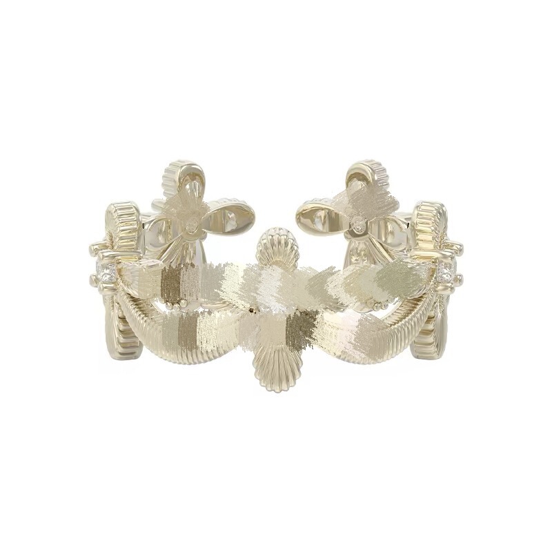 Three-Piece Jewelry Set with the Same Design as "Lace Shimmer" Cross Full-Circle Ring for Women, Light Luxury French Vintage Style Ring Jewelry Three-Piece Jewelry Set with the Same Design as "Lace Shimmer" Cross Full-Circle Ring for Women, Light Luxury French Vintage Style Ring Jewelry