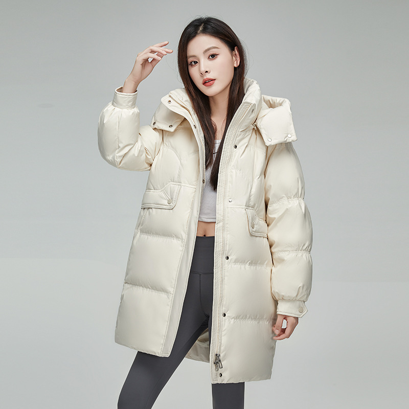 Authentic High-End Winter New Thickened Trendy Large Size Fashionable Thickened Warm Mid-Length Duck down Jacket Coat Trendy