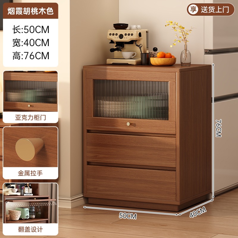 Fábrica directa de madera sólida gabinete de comedor 2026 nuevo gabinete de café doméstico de la sala de estar tronco de madera viento gabinete de té esquina