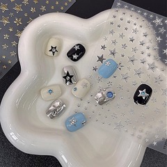 烫金星月美甲贴纸小红书爆款ins风金银色五角星爱心薄韧指甲贴纸
