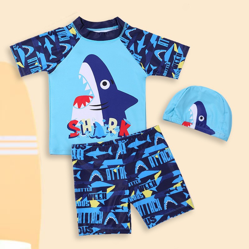 Traje de baño para niños, niños pequeños, medianos y grandes, protector solar dividido para niños, traje de natación de aguas termales de secado rápido para niños, nuevo estilo al por mayor