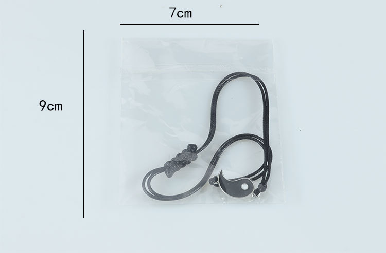 Asymmetrical Design Chinoiserie Marine Style Tai Chi Acrylic Alloy Polyester Woven Chain String Bracelets Wholesale