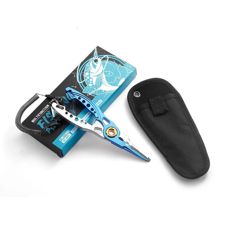 Плоскогубцы Luya, открывалка для открытых колец, устройство для контроля рыбы, плоскогубцы для контроля рыбы из алюминиевого сплава с длинной ручкой, зажим для рта рыбы, плоскогубцы для удаления рыболовных крючков из нержавеющей стали