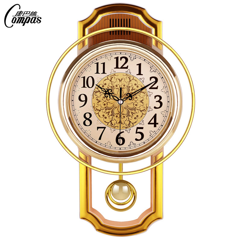 FUENTE Fábrica retro swing Reloj de pared sala de estar simple moda Reloj de pared dormitorio mudo reloj de cuarzo reloj moderno