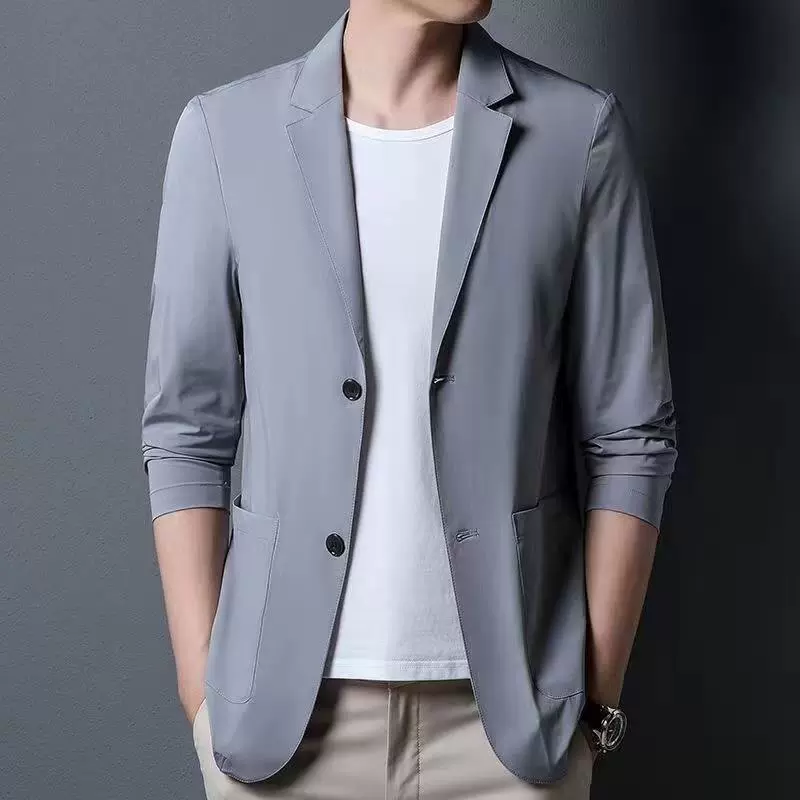 Summer Lightweight Classic Suit Jacket, Men's Plus Size, Sun-Protection, High-Quality Style