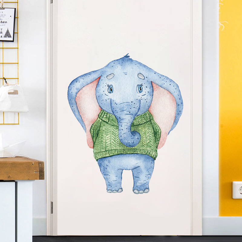 Nihaojewelry Großhandel Einfacher Cartoon Elefant Eingang Wandaufkleber display picture 3