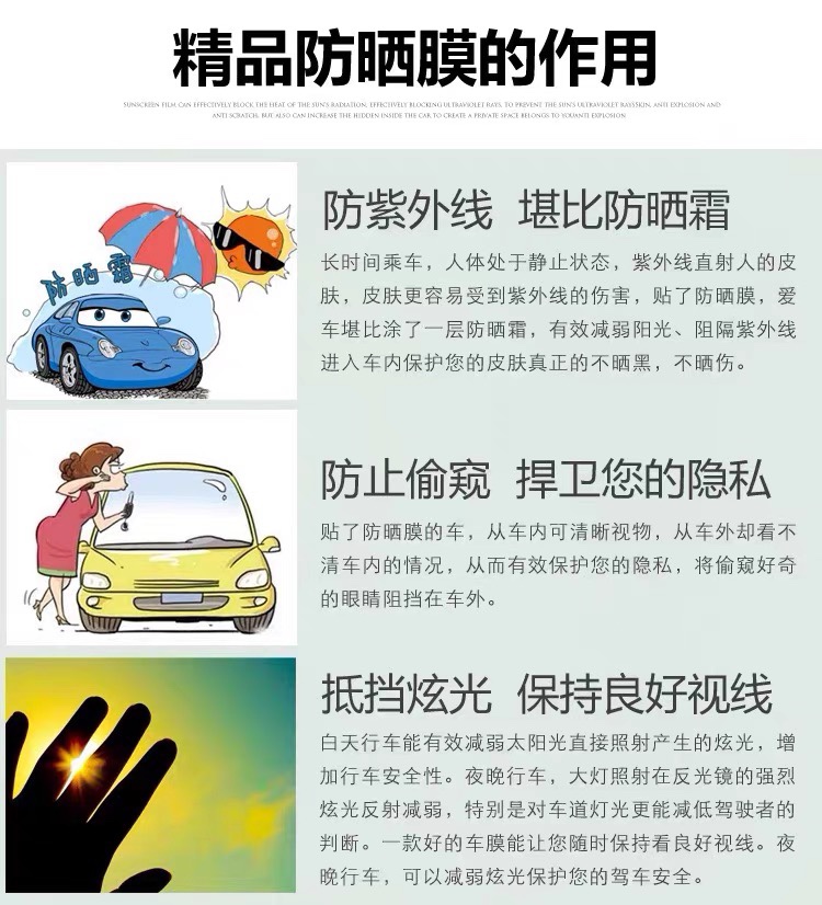 Electric Vehicle Tricycle Sunscreen Film Insulation Film Four-wheel Car Window Film Glass Film Solar Film Privacy Full Car Film