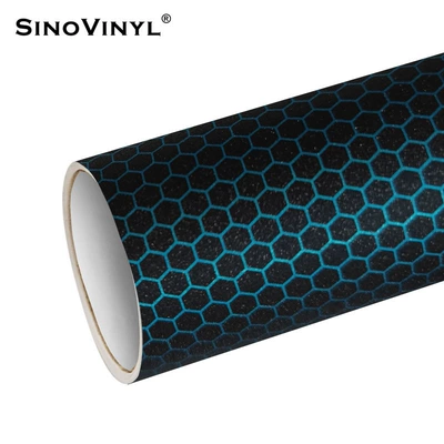 Automotive Film – changing film magic color laser - 15218-m-honeycomb-flash-point-black-light-blue