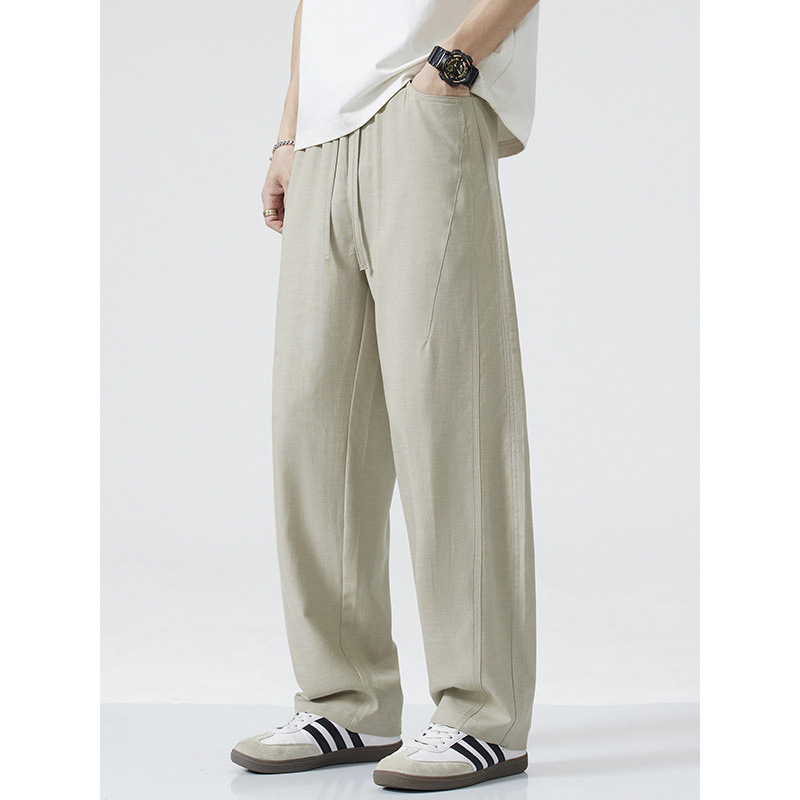 Summer Ice Silk Cargo Shorts Men American Style Trendy Loose Thin Quick-Dry Five-Point Breathable Casual Sports Shorts