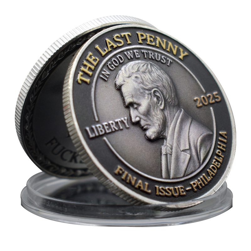 Us One Cent Final Edition 2025 Commemorative Coin, Lincoln Rip Commemorative Collectible Coin, 19 Models