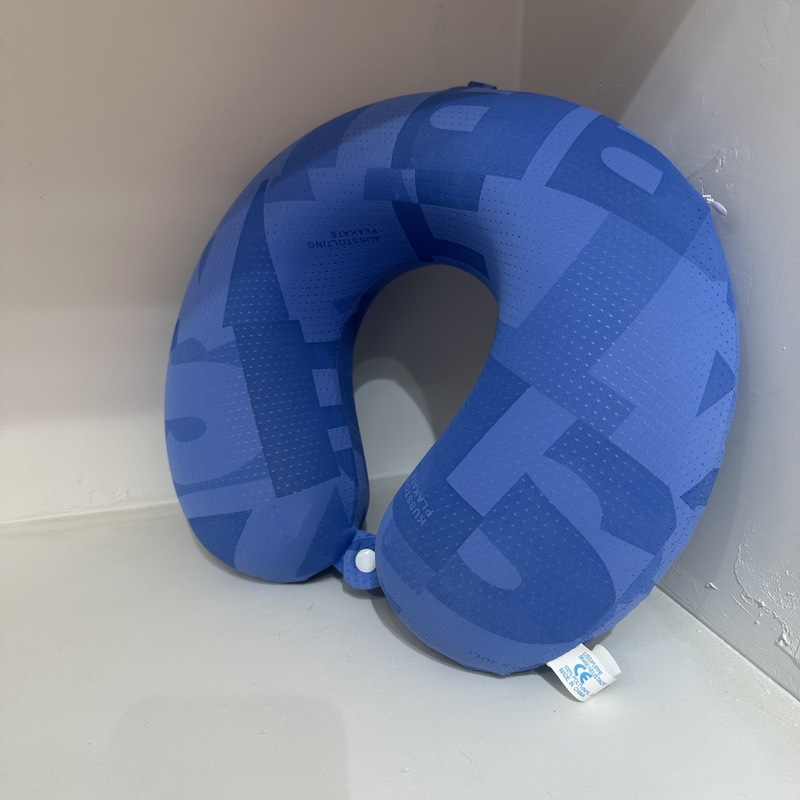 氷の糸の丸いプリントのu型枕の夏の記憶綿の氷の糸はゆっくりとスプリングバックします。|undefined
