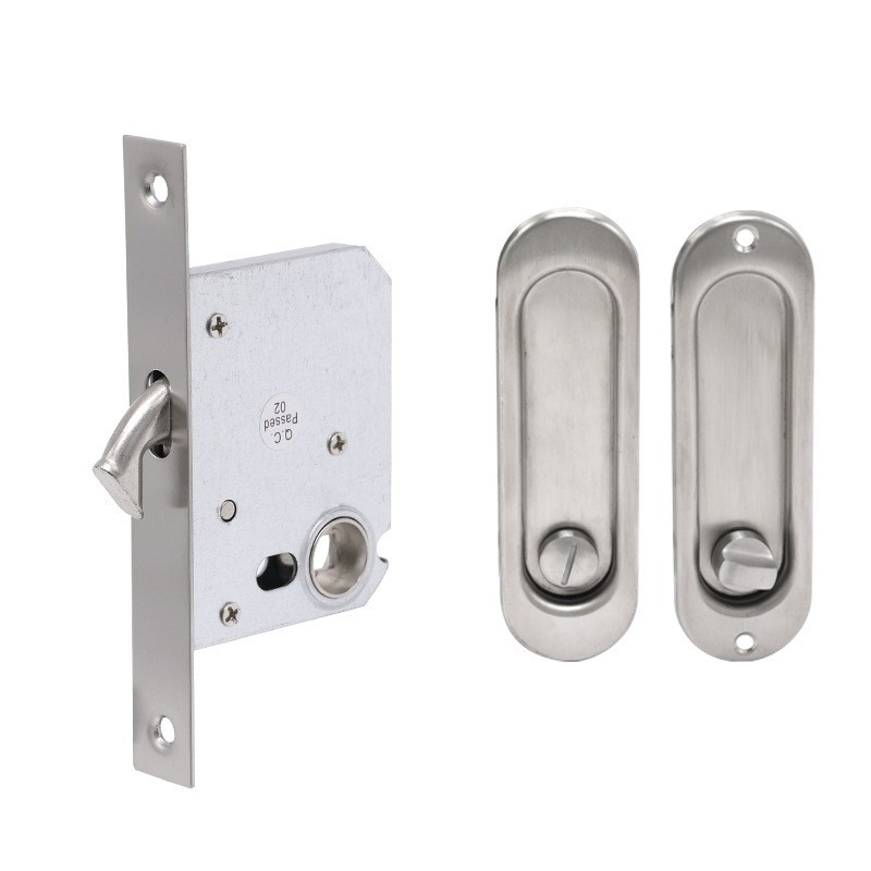 Personalizado 304 acero inoxidable puerta deslizante cerradura de puerta deslizante cerradura de puerta deslizante cerradura de gancho de mano cerradura de puerta deslizante cerradura de baño de cocina