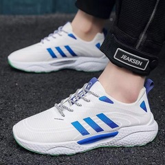 跑步鞋男鞋新款春秋情侶網面透氣運動鞋青少年百搭休閒老爹鞋