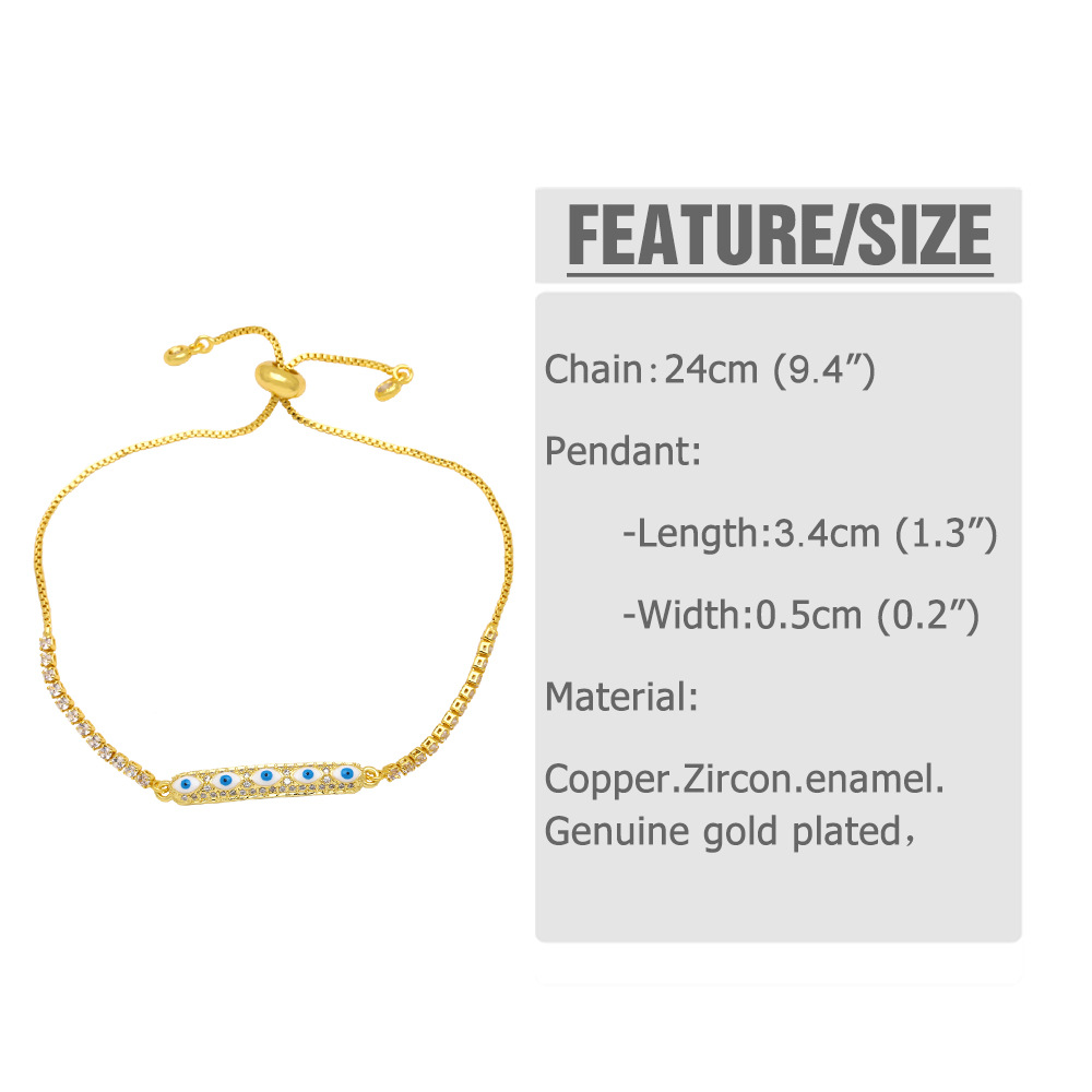 Fashion Round Butterfly Copper Plating Inlay Zircon Bracelets 1 Piece