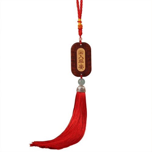 Factory direct sales car pendant, creative rosewood pendant, car rearview mirror, peace charm, Buddha statue decoration on car