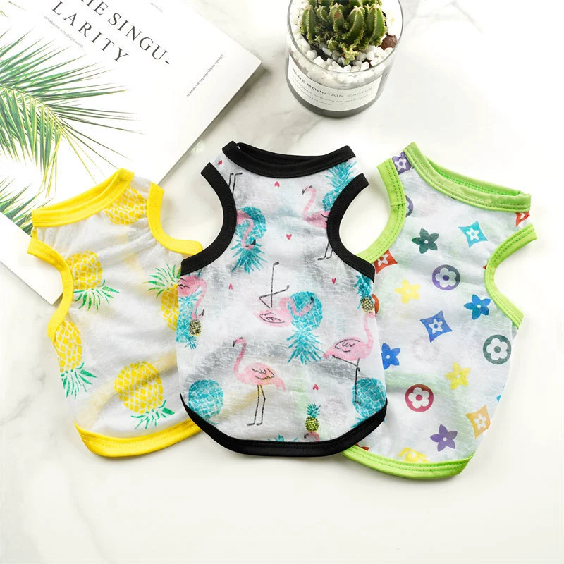 Летняя тонкая жилетка для собак и кошек, одежда для маленьких и средних собак, французских бульдогов, тедди, оптом от производителя.