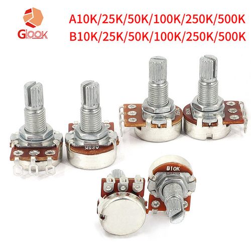 Electric guitar bass potentiometer volume tone knob tuning switch 10K 25K 50K 250K 500k