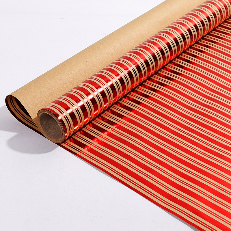Transfronterizo Amazon kraft papel de embalaje de Navidad estampado punto aleatorio regalo papel de embalaje DIY en stock al por mayor