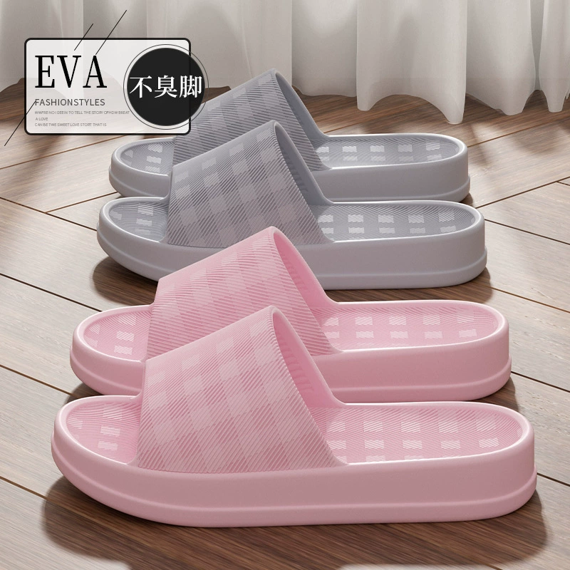 Женские летние домашние тапочки 2025 года, новый стиль, толстая подошва EVA, антискользящие, с мультяшным принтом, для мужчин и женщин.