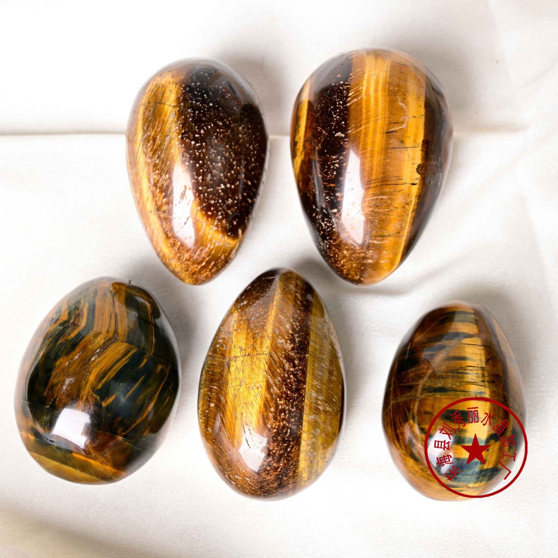 跨境热销天然水晶黄虎眼鸡蛋复活节彩蛋淘鸟蛋水晶工艺品摆件