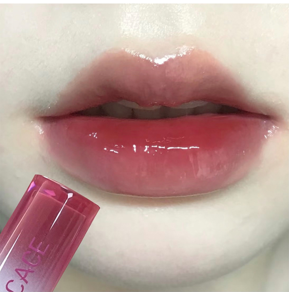 CACE Cold Extract Wind chime Mirror Lip Gloss moisturizes the chubby lips with a water-like luster that doesn't stick to the cup. Pink lip gloss for cross-border use undefined