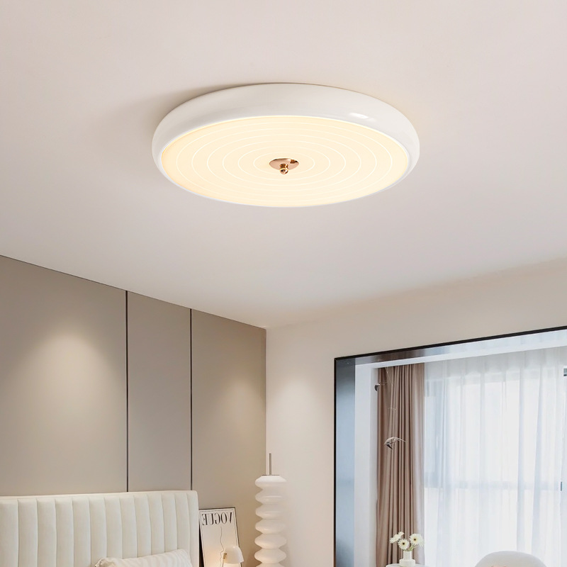 Lámpara de techo para dormitorio, iluminación minimalista moderna para dormitorio principal, lámpara de estudio de estilo nórdico color crema, lámpara creativa minimalista para habitación 357L