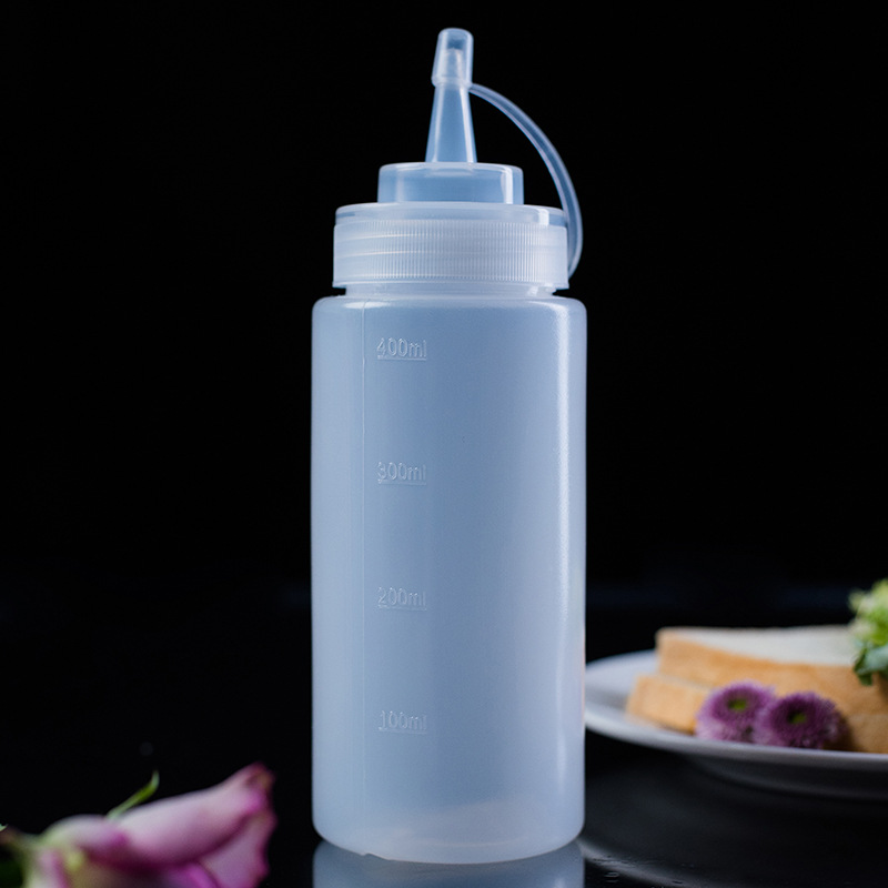 Botella de condimento botella de salsa de ensalada de plástico salsa de tomate botella de exprimido botella de condimento de barbacoa botella de salsa botella de condimento de olla de aceite