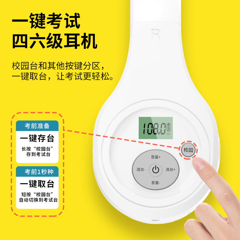 試験四級大学英語耳麦fm周波数変調級46級b六級三級専四六級聴力イヤホン|undefined