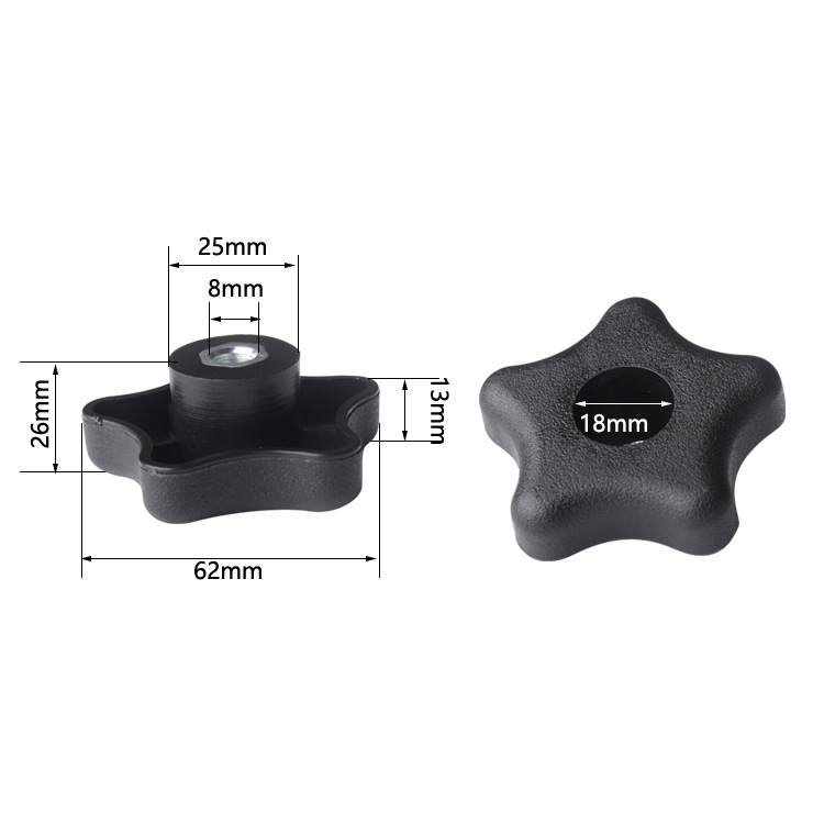 五角旋扭星形把手梅花旋扭,梅花手柄螺丝