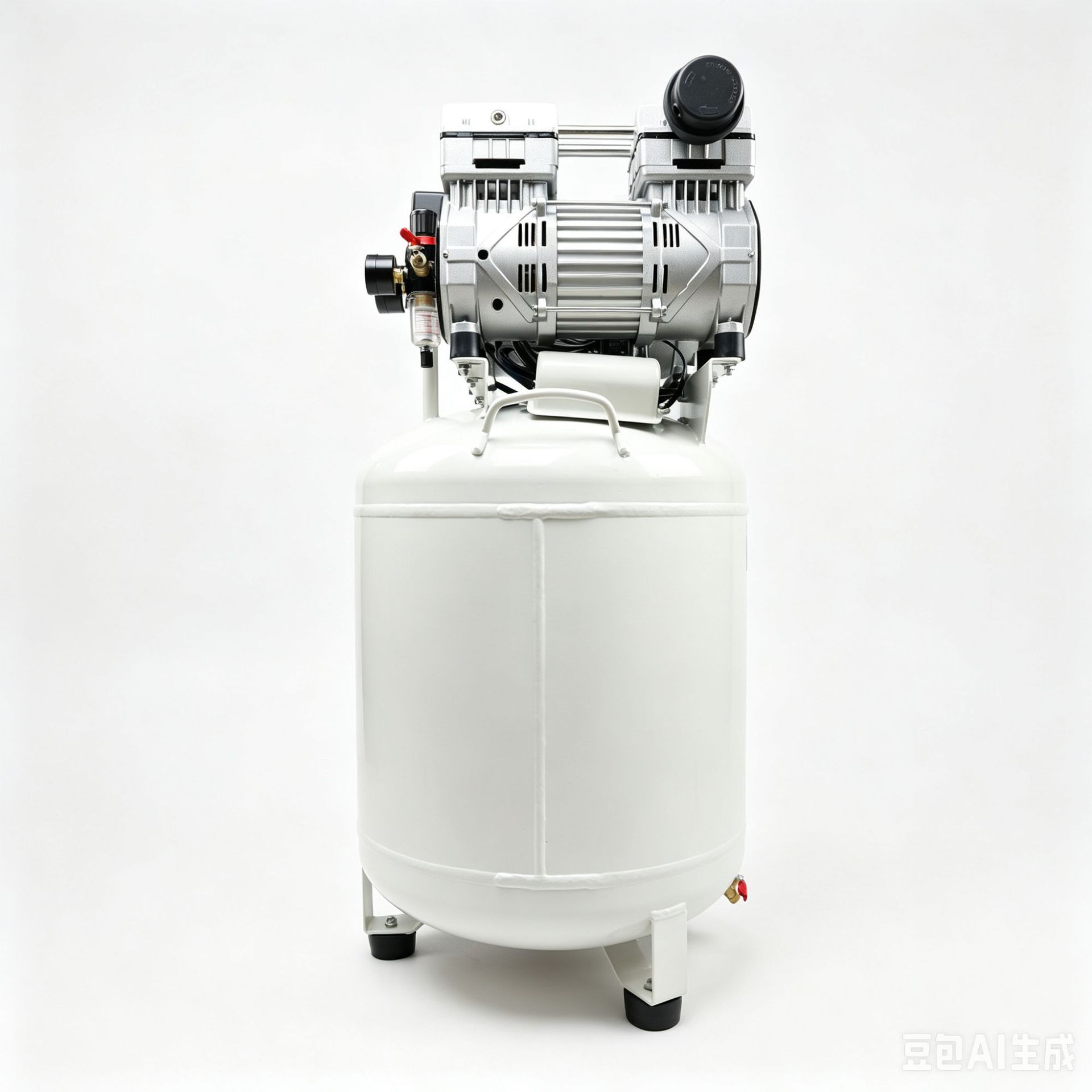 TUGPT Vertical 60L Small Oil-Free Air Compressor for Dental Laboratory, Woodworking, Packaging, Mobile Air Compressor