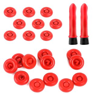 Glass cap glass rubber sleeve pointed mouth sealing cap latex red latex leather head Caulk Cap leak-proof sealing sleeve