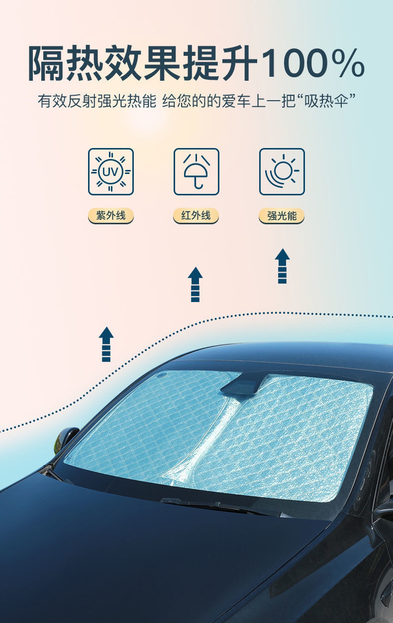 Car front sunshade sunscreen car universal sunshade sunscreen car sunshade car sunshade heat insulation sunshade