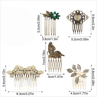 Europa y los Estados Unidos transfronterizos suministro de peinado peinado de hojas retro peinado peinado de estilo antiguo peinado flores perlas peinado peinado