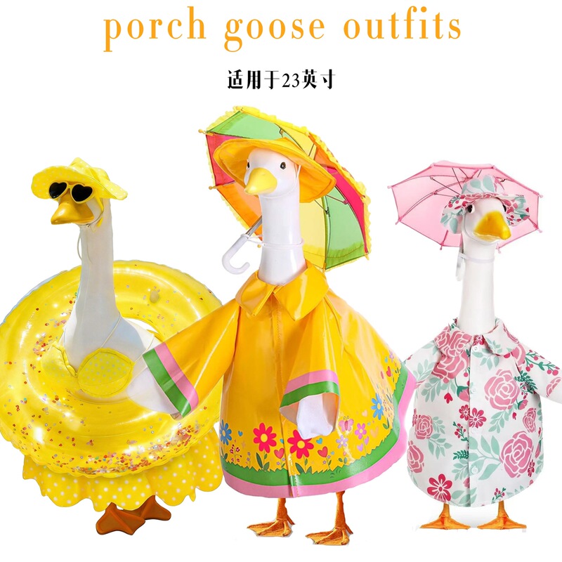 Cross-Border New Product: Goose Costume Outfit for Festivals, Garden Decoration Goose Clothing Set
