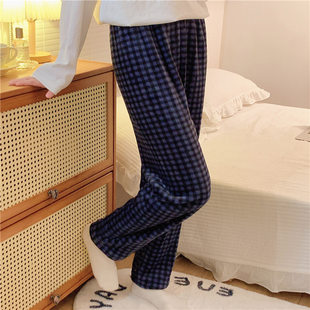 Winter trousers, flannel cute coral velvet pijama for leisure, high-quality style, for beloved