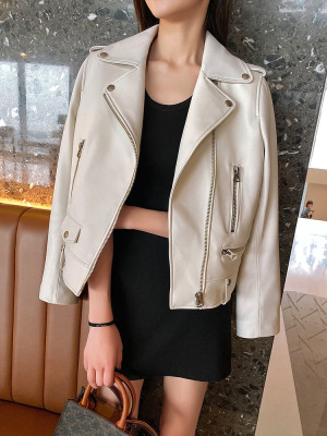 New Spring and Autumn SLP sheep leather jacket genuine leather leather clothing coat lady locomotive have cash less than that is registered in the accounts Show thin handsome