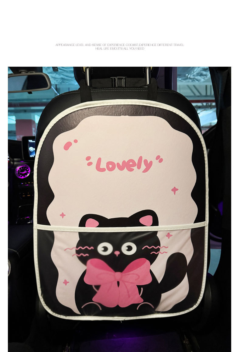 Multifunctional Kitten Car Anti-Kick Pad, Universal Rear Seat Backrest Anti-Dirt Protective Pad, Car Rear Seat Protection Pad