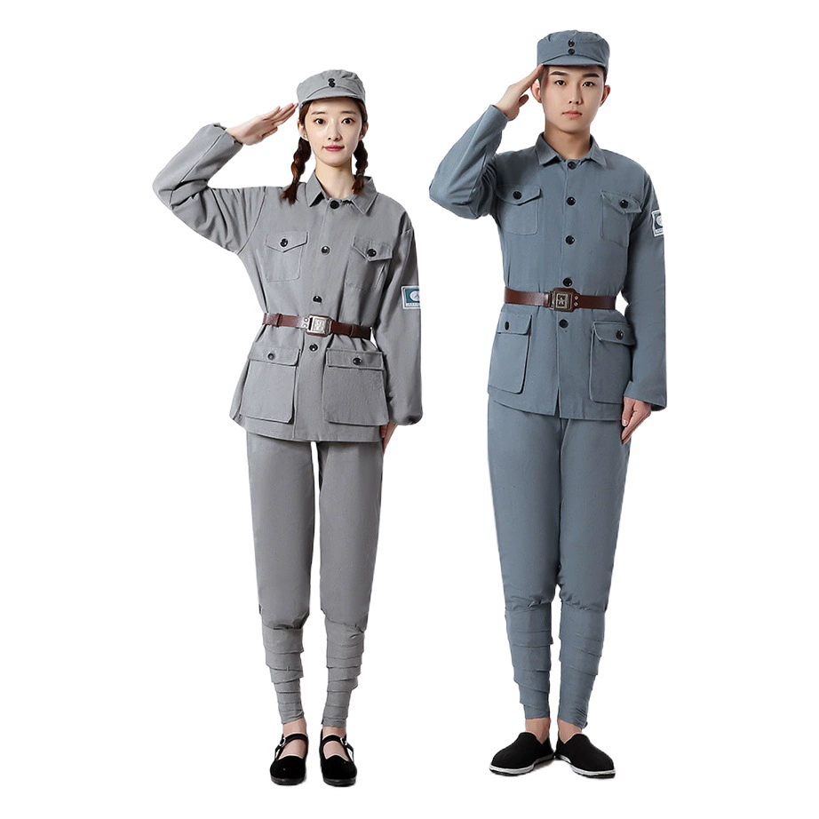 Взрослые и дети Армейский костюм восьмого маршрута Красной Армии для противостояния агрессии США и помощи Корейский добровольческий армейский костюм НОАК Красный гвардейский старый военный костюм