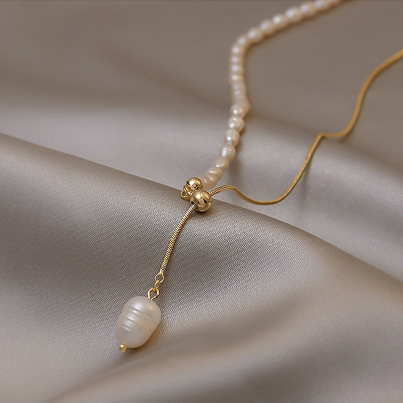 Fashion Geometric Copper Beaded Pendant Necklace 1 Piece