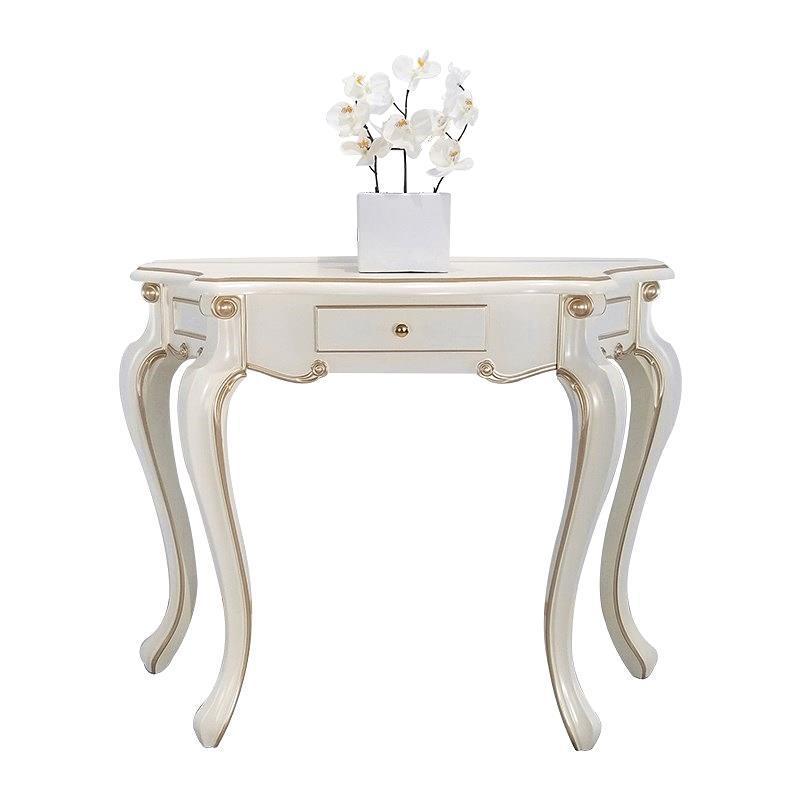 2025 New European Style Entrance Entrance Table Wall-to-Wall Modern Simple Semi-Circle Table Table Home Corridor Rack