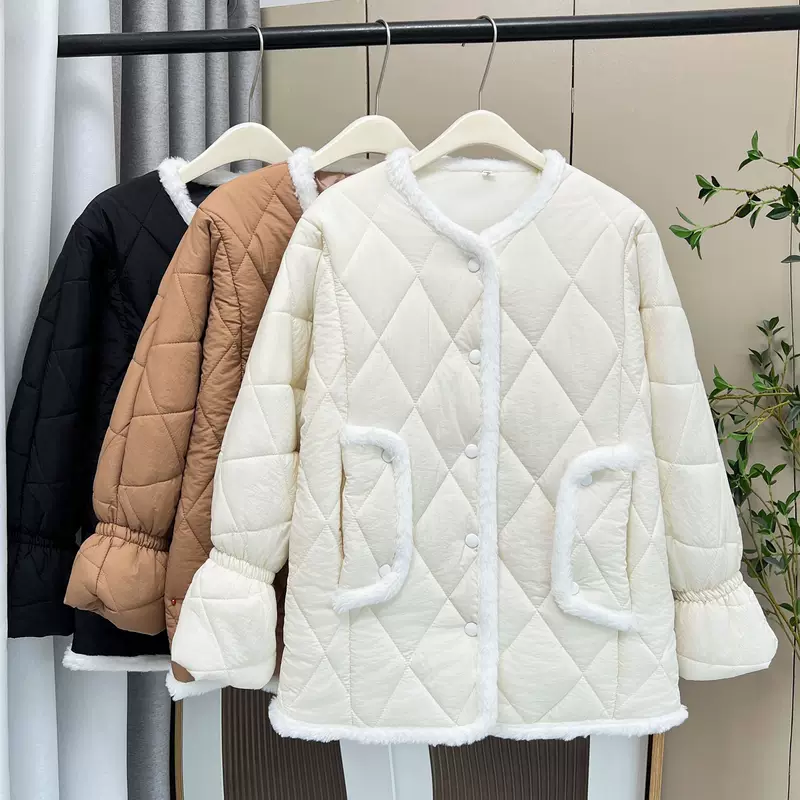 Winter keep warm fashionable velvet down jacket, plus size