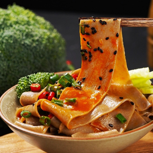 荞麦面皮免煮麻酱脂肪糖凉面代餐方便面主食带料包食品无0减纯