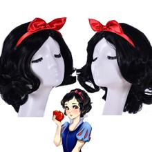 【熙珝】白雪公主动漫 cos 假发 圣诞节儿童黑色翻翘卷发 cosplay
