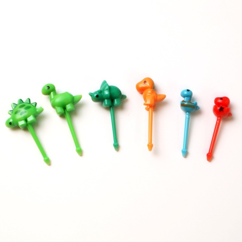 Cartoon japonés encantador tenedor de fruta transfronterizo venta caliente stick de fruta creativa decoración mini tenedor de fruta al por mayor