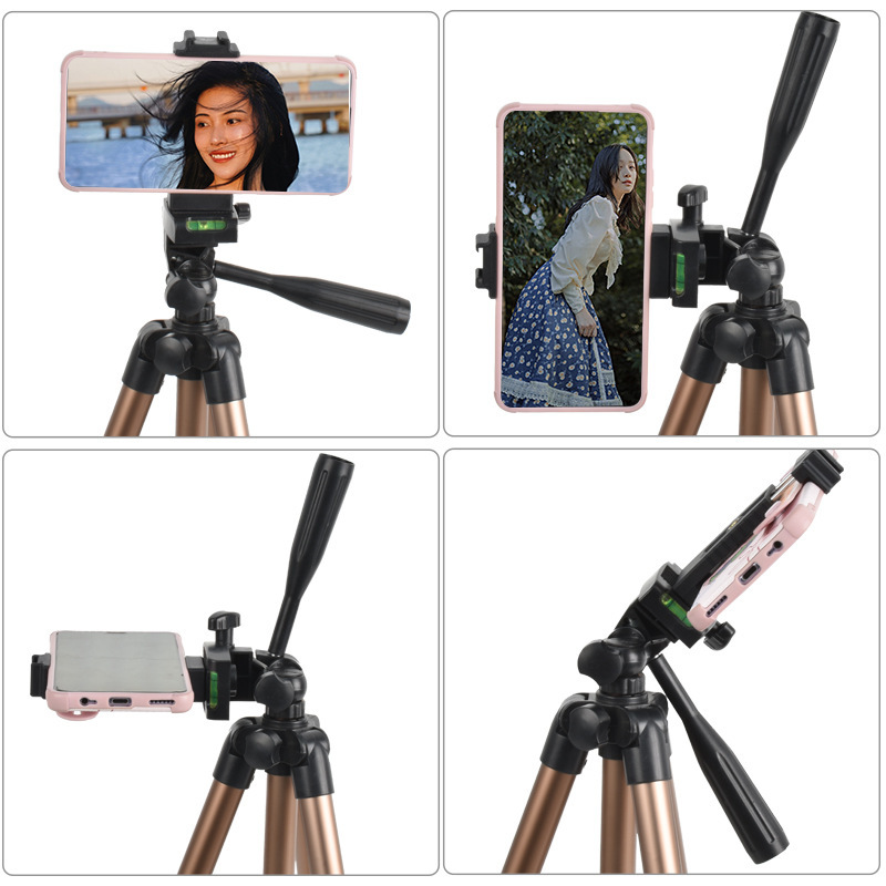 1.3米加粗手机直播三脚架tripod全景相机支架仪器工具三角架竖拍|undefined