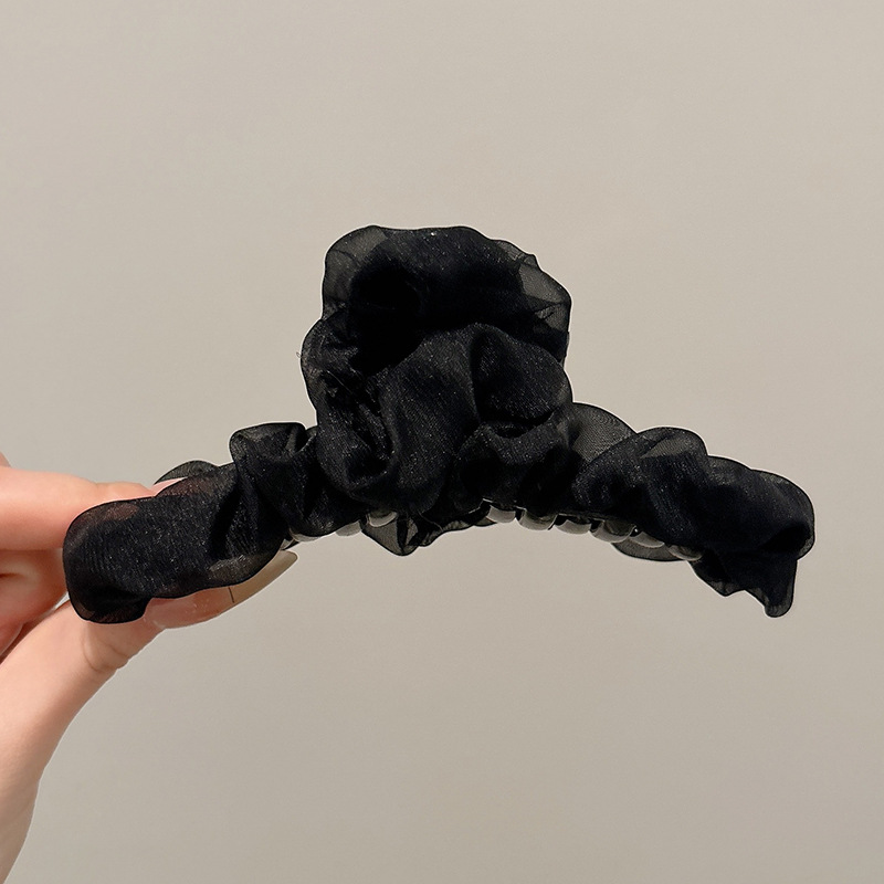 韓国のアクリルのヘアピンの女性の後頭部のヘアクリップの頭飾りネットの赤い真珠のクリップの気質の愛のサメのクリップ
