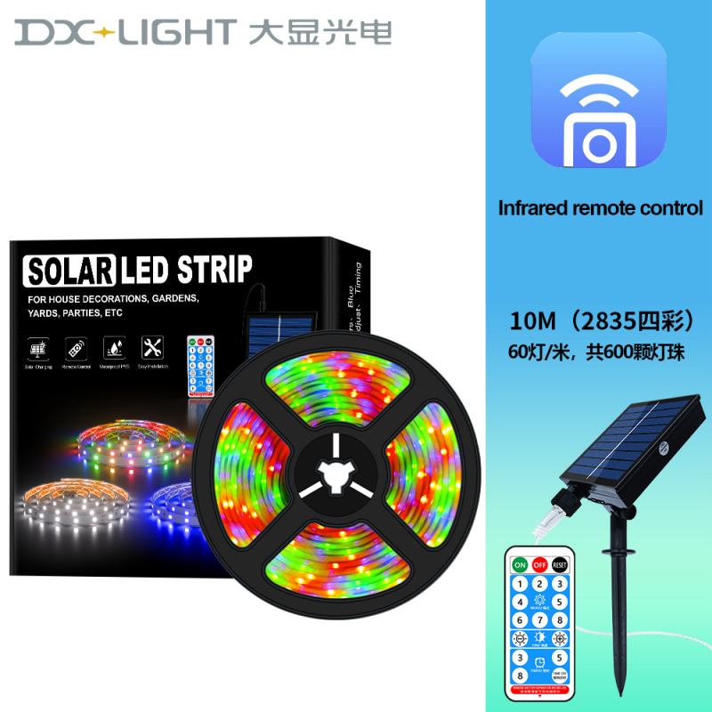 2025 新しいソーラーライトテープクロスボーダーガーデン装飾防水ライトテープ持続エネルギーライトテープ屋外防水|undefined