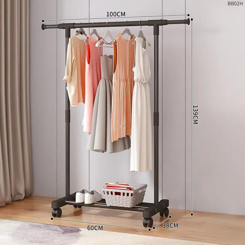 percha de ropa tipo piso para uso doméstico de alto grado colgar prendas de ropa rack varilla telescópica especial para balcón edredón