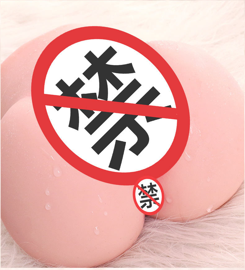 Male Half-Body Solid Doll with Steamed Bun Buttocks, Manual TPE Masturbator — detail image 10